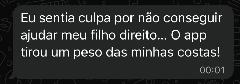 Depoimento de uma família que usa o aplicativo