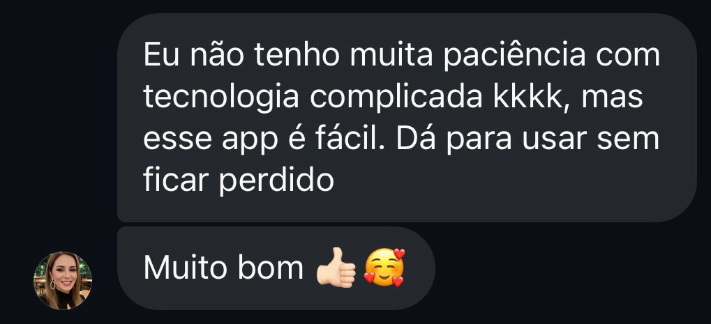 Depoimento de uma família que usa o aplicativo