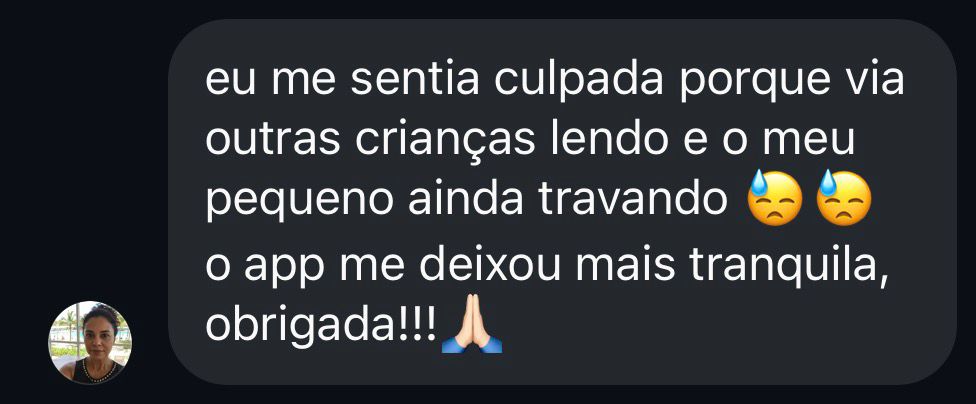 Depoimento de uma família que usa o aplicativo