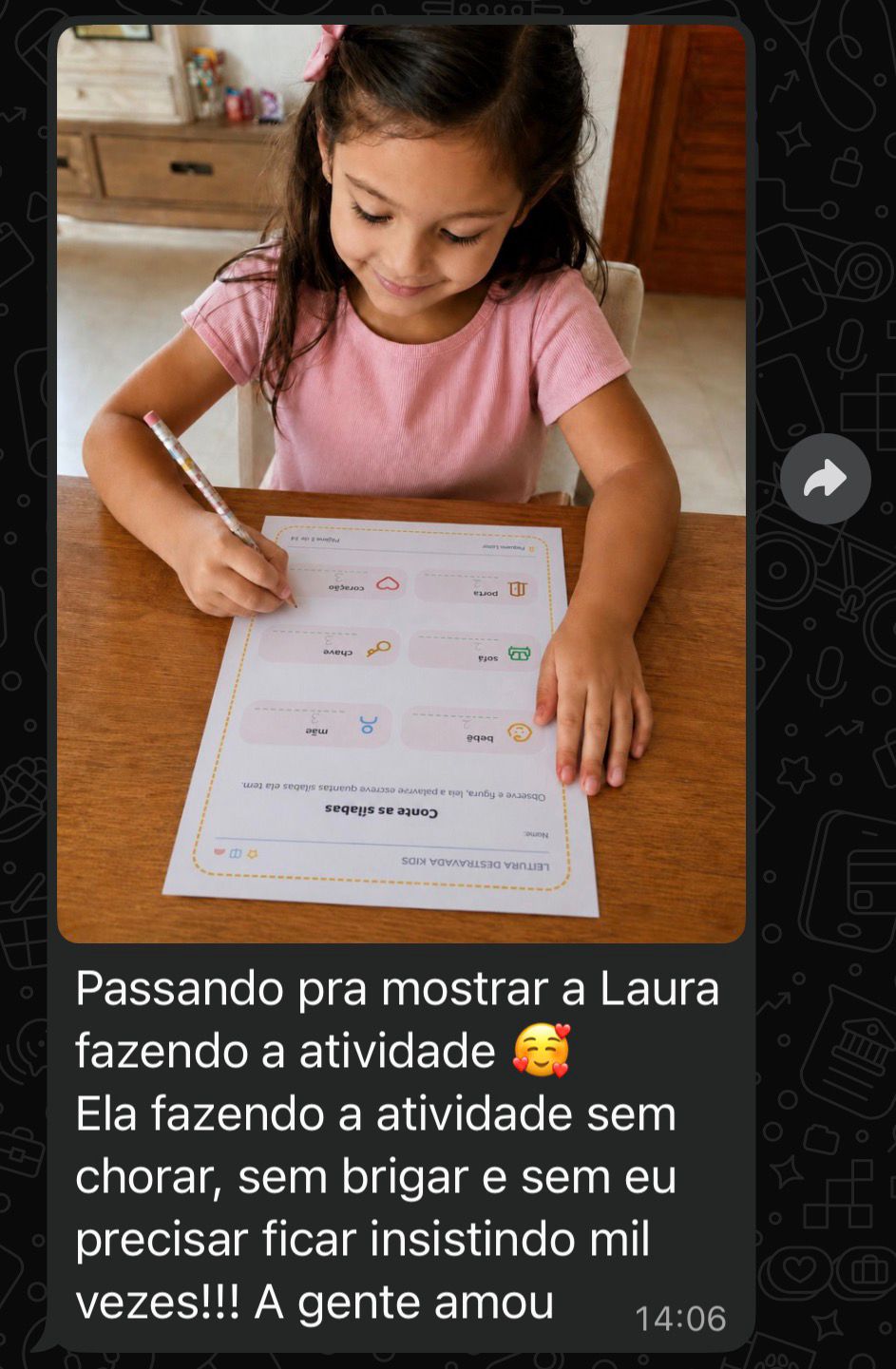 Depoimento de uma família que usa o aplicativo