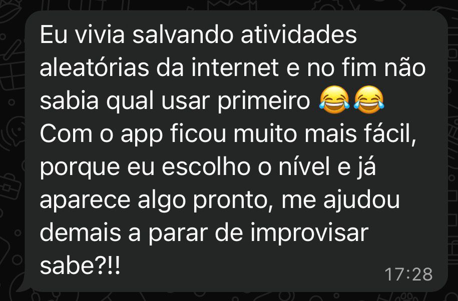 Depoimento de uma família que usa o aplicativo